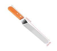 HEEPDD Spatule en Acier Inoxydable, Manche en Bois, Outil de Décoration de Gâteaux, Parfait pour la Cuisson et le Lissage des Produits de Cuisson à la Crème (20,3 cm/8 pouces)