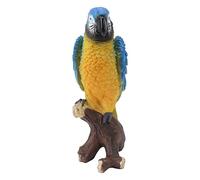 HEEPDD Statue de Perroquet, Décoration de Perroquet de Simulation Figurine d'animaux en Résine Sculptures d'oiseaux Réalistes Statues de Perroquet Sculpture D'extérieur Intérieur (Bleu)
