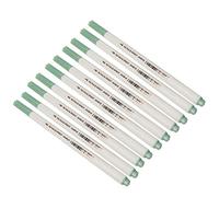 HEEPDD Stylo de Calligraphie de la Brosse Douce, Marqueurs de Peinture en Perles Métalliques avec Encre à Base D'eau pour Papier Noir, 10pcs Ensemble 6,3 Pouces de Pp, (Tête souple 6551BR (vert