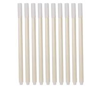 HEEPDD Stylo de Calligraphie de la Brosse Douce, Marqueurs de Peinture en Perles Métalliques avec Encre à Base D'eau pour Papier Noir, 10pcs Ensemble 6,3 Pouces de Pp, (Tête souple 6551BR (blanche))