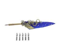 HEEPDD Stylo Plongeur Steampunk, Conception Unique D'ailes et D'engrenages avec 5 Pointes de Rechange en Acier Inoxydable, pour L'écriture de Calligraphie, Cadeau de Saint-Valentin,