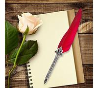 HEEPDD Stylo Plume Rétro, Ensemble de Stylos Plume en Acier Inoxydable et Cuivre, Outil de Calligraphie élégant pour écrire des Lettres et Signer des Invitations