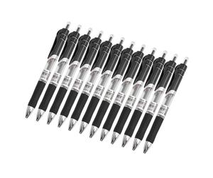 HEEPDD Stylos à Gel 12 Pièces, Boîte en Papier, écriture Fluide pour le Bureau et l'école (BLACK)