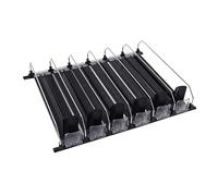 HEEPDD Support Automatique des Boissons à la Poussée avec 6 Rangées pour L'organisation des Réfrigérateurs de Grande capacité de 15 Pouces de Distributeur (BLACK)