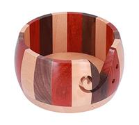 HEEPDD Support de Bol en Fil de Bambou, Design Léger et Portable, Intérieur de Protection de Fil Lisse, Cadeau Artisanal en Bois Vintage, Parfait pour le Tricot, le Crochet et les Voyages