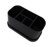 HEEPDD Support de Dentifrice pour Brosse à Dents en Silicone, Organise 5 Brosses et Tubes, Matériau en Silicone de qualité Supérieure pour Une Utilisation Quotidienne dans la Salle de Bain (Black)