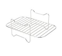 HEEPDD Support de Déshydrateur en Acier Inoxydable pour Friteuse à Air, Plateau à Panier Multicouche 304, 20x14x8 Cm pour DZ201 401, pour le Séchage des Toasts et le Réchauffage dans les Friteuses à