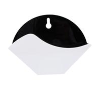 HEEPDD Support de Filtre à café en Acrylique, Support de Filtre Conique Mural pour le Brassage du café à Domicile, Grande capacité et Installation Facile (noir blanc)