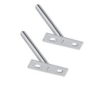 HEEPDD Support de Montage Support Rond dissimulé Mural, d'étagère en Acier, 5 Pouces, capacité de Poids élevée, Argent, pour étagère et Fournitures de Stockage à Domicile (10 centimètres 5 Pouces)