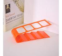 HEEPDD Support de Télécommande, Organiseur de Bureau en Plastique avec 4 Emplacements en Treillis pour Télécommandes TV et DVD à Usage Domestique (ORANGE)