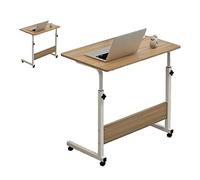 HEEPDD Table de Chevet Relevable, Bureau d'ordinateur Portable avec Cadre en Métal pour Chambre à Coucher, Conception Peu Encombrante avec Taille 60 X 40 Cm pour Une Utilisation Facile (Couleur