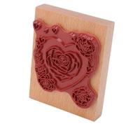 HEEPDD Tampon en Caoutchouc Rose, Timbres en Bois Tampon d'artisanat en Bois à Plusieurs Usage