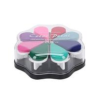 HEEPDD Tampon Encreur en Forme de Pétale de 8 Couleurs, Encre D' de Type Pigment avec Pétales Amovibles pour le Scrapbooking, L'estampage Bricolage, la (Encre d'imprimerie + éponge + plastique 2)