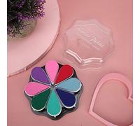 HEEPDD Tampon Encreur Pétale 8 Couleurs Base en éponge pour Tampons Artisanaux pour Projets Artistiques Créatifs avec Huit Teintes Vibrantes Léger 0,26 Lb Conception Portable Idéal pour la (#2)