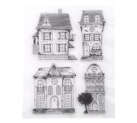 HEEPDD Tampons clairs, modèle Maison Transparents en Silicone Transparents en Silicone Motifs Cartoon pour Cartes Scrapbooking Tampons DIY pour Albums Photos