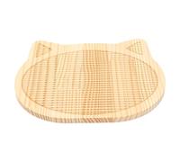 HEEPDD Tapis à Gratter en Sisal en Bois de Pin en Forme d'oreille de Chat, 35,5x29cm