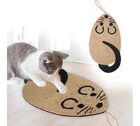 HEEPDD Tapis à Gratter pour Chat de Compagnie, Matériau en Sisal et EVA, Renforce Le Lien avec Votre Chat, Griffoir en Forme de Souris, Parfait pour la Maison et Les Jeux du