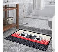 HEEPDD Tapis Tapis Antidérapant imprimé avec Bande Vintage, Flanelle, Absorbant l'eau, 50x80cm, pour Salle de Bain et Cuisine Utilisation Quotidienne de la Salle de Bain (D2661-12)
