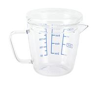 HEEPDD Tasse à Mesurer, Verre Borosilicate avec Couvercle, Double échelle, Tasse Résistante à la Chaleur pour Outils de Cuisson Allant au -ondes et au Lave-vaisselle (250ml)
