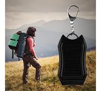 HEEPDD Téléphone d'urgence, Lampe de Poche LED Portable avec Banque d'énergie Solaire, Batterie 1200 MAh pour Les Activités de Plein Air (White)