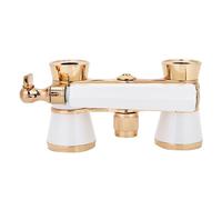 HEEPDD Télescope Binoculaire de Lunettes d'opéra, 25 Mm BAK-7 PROIS Trois Color 3X25 DRAMES LURSES Portable Conseils Voir Les Verres OPTIQUES pour Adultes Femmes Enfants (White)