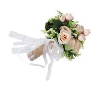 HEEPDD Tenant des Fleurs, Bouquet de Mariée Moderne Artificiel et Réaliste Pouvant être conservé pour la Photographie de Mariage (Champagne)