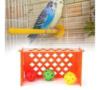 HEEPDD Terrain de Jeu en Plastique pour Perruche, Calopsitte, Conure, Lovebird, Ara, Jouets d'entraînement, Mini Football, Fournitures pour Oiseaux Nan