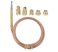 HEEPDD Thermocouple, Sonde de Détection de Température pour Cuisinière à Gaz, Four, Cheminée avec écrou Adaptateur Universel, Compatible avec électrovanne pour Protection contre (