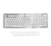 HEEPDD Touches de Clavier, Touches Personnalisées Décoration d'injection Bicolore 130 Touches Hauteur OEM pour Bureau (Blanc)