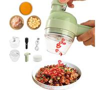 HEEPDD Trancheuse à Légumes électrique Portative, Conception Ergonomique, Port d'alimentation Ouvert, Parfaite pour Hacher le Piment à l'ail et au Gingembre, Outils de Cuisine