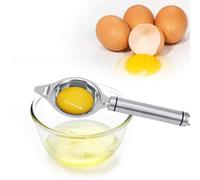 HEEPDD Trancheuse Alimentaire Séparateur de Jaune d'œuf en Acier Inoxydable, Antirouille, Réutilisable, 8,85 X 1,53 X 0,59 Pouces, Argent, Outil de Cuisine pour la Cuisson et la Cuisson des