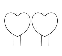 HEEPDD Treillis de Jardin en Fer Noir, Support d'escalade en Métal Robuste en Forme de Cœur pour Une Utilisation Intérieure et Extérieure, Prend en Charge Les Vignes et Les Plantes Grimpantes, 13