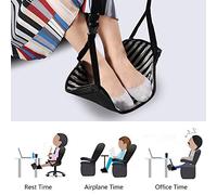 HEEPDD Trein de Pied de Voyage Réglable Hamac pour le Bureau du Bus D'avion, Mousse Luxury Portable Foot Rest for Long Journey, Nylon & Fit for Cotton Matière
