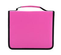 HEEPDD Trousse à Crayons à 120 Emplacements, Organisateur en Cuir PU, Sac à Fermeture éclair adapté aux Voyages pour étudiants et Artistes avec Sangle de Poignée, Fournitures de Bureau (Rose Rouge)