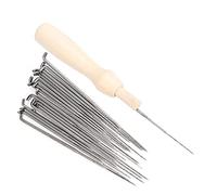 HEEPDD Trousse à Outils de Feutrage de Laine, Outils de Feutrage à L'Aiguille Ensembles de Fournitures de Feutrage de Laine avec Poignée en Bois Bouteille Feutre de Laine Produit Fini