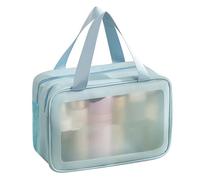 HEEPDD Trousse de Maquillage de Voyage Portable Double Couche Matériau PVC Imperméable Compartiments Spacieux pour Une Organisation Facile 12,2 X 5,9 X 8,3 Pouces Légère 8, Onces Idéale pour Les
