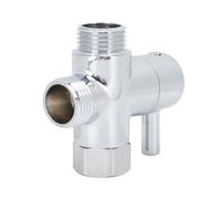 HEEPDD Vanne de Dérivation de Douche en Cuivre G1/2 à 3 Voies, Vanne de Dérivation de Pomme de Douche à Main avec Boutons de Commande Individuels pour Basculer entre la Pomme de (Galvanoplastie)
