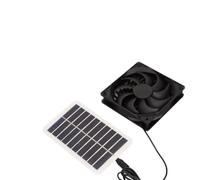 HEEPDD Ventilateur de Panneau Solaire Extracteur d'alimentation Extracteur d'air Énergie Solaire Ventilateur d'échappement Animaux Ventilateur de Maison pour de Compagnie Extérieur Rvs