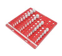 HEEPDD Vérificateurs de Filetage de Taille de Boulon d'écrou 34 Pièces Vérificateurs de Filetage de Boulon, Outil de Mesure en Alliage d'aluminium pour l'identification et l'organisation de la