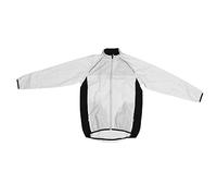 HEEPDD Veste de Cyclisme Coupe-Vent, Veste de Cyclisme à Manches Longues avec Plusieurs Bandes Réfléchissantes dans Le Dos en Maille Respirante pour Vélo pour la Course à Pied (L)