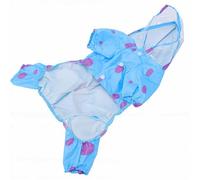 HEEPDD Veste de Pluie Manteau de Pluie pour Chien, Imperméable Léger, Respirant, Conception élastique de Dessin animé, Matériau en Polyester, Capuche pour Chiots pour Petits et Moyens Chiens (BLUE XL)