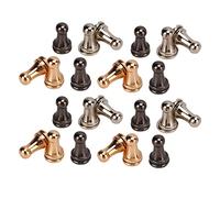 HEEPDD Vis à Goujon à Tête Ronde, Rivets pour Kit de Bricolage en Cuir, Paquet de 30 pour Ceintures et Sacs à Main Vis à Goujon à Tête Ronde, Artisanat de Moine en Laiton Nan