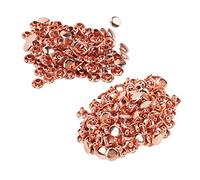 HEEPDD Vis Rivets, Goujons Métalliques pour l'artisanat du Cuir, or Rose Haute dureté, 100 Jeux 6x8mm pour Sacs à Main et Ceintures (fer 3)