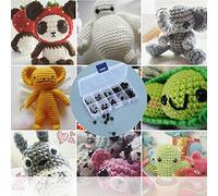 HEEPDD Yeux de Poupée 100 Pièces, Yeux de sécurité en Plastique pour la Fabrication de Poupées DIY, Bons pour les Jouets en Peluche et les Ours en Peluche