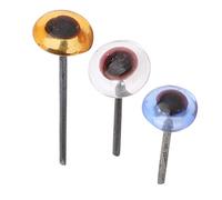 HEEPDD Yeux en Plastique Jouet, 150 Paires 5 Mm Accessoires de Poupée Bricolage 3 Couleurs Yeux en Plastique pour Poupées Faites à la Main au Crochet Ours en Peluche Ragdolls