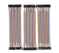 Heevhas 120PCS 40 Pin Jumper Wire Breadboard Ribbon Cables 20cm Male-Female