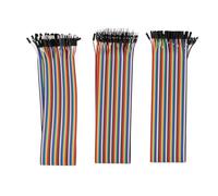 Heevhas 120PCS 40 Pin Jumper Wire Cable Breadboard Ribbon Cables 40cm/ 15,7 inch Female-Female Male-Female Male-Male Jumper Cable 24AWG Wire Jumpers for Arduino Breadboard DIY Project