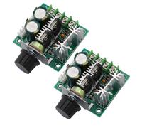 Heevhas 2PCS 12V-40V 10A PWM Contrôleur de vitesse de moteur à courant continu avec bouton rotatif Régulateur de vitesse variable avec polarité inversée et Protection contre les courants élevés