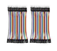 Heevhas 80PCS 40 Pin Jumper Wire Breadboard Ribbon Cables 10cm Male-Female