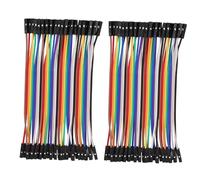 Heevhas 80PCS 40 Pin Jumper Wire Cable Breadboard Ribbon Cables 10cm Female-Female Jumper Cable 24AWG Wire Jumpers for Arduino Breadboard DIY Project